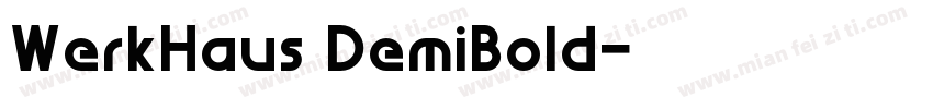 WerkHaus DemiBold字体转换